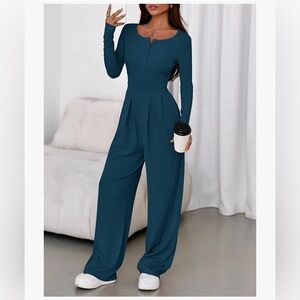 Elegant Teal Jumpsuit
